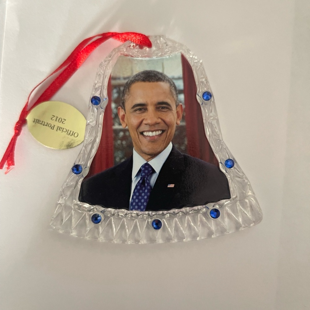 Barack Michelle Obama Willabee Ward Danbury Mint Christmas Ornaments Lot Of 12.